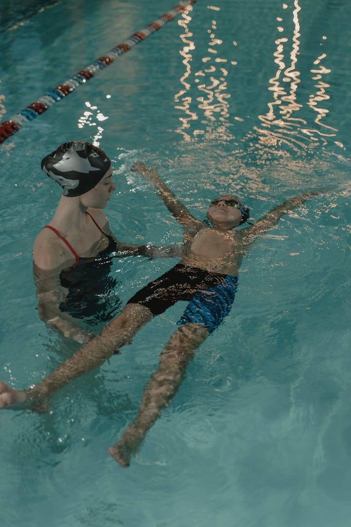 Child swimming at Kiddies Aqua